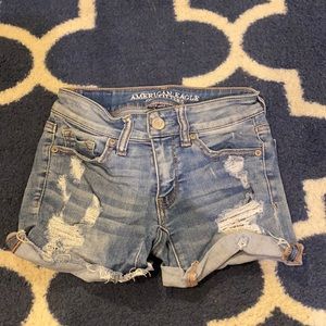 Medium wash American Eagle jean shorts